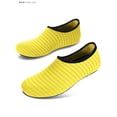 thumbnail image 3 of BadPiggies Water Skin Shoes Barefoot Quick-Dry Aqua Beach Yoga Stripe Socks for Men Women Kids (Yellow, 3XL), 3 of 7