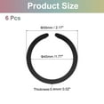 thumbnail image 2 of Uxcell Magnetic Sticker Ring, 6 Pack Universal Magnetic Adapter Ring C-shape Metal Magnet Wireless Charging Conversion Kit for Mobile Phone Case Wireless Charger (Black), 2 of 7