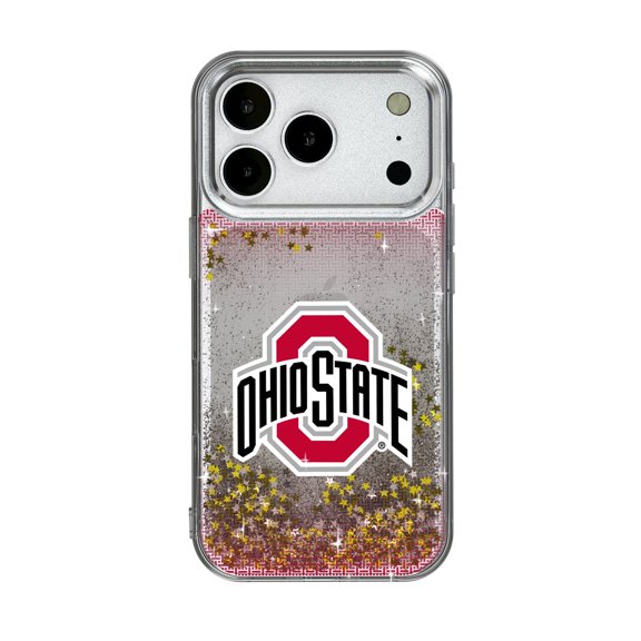 Ohio State Buckeyes Linen Logo iPhone Glitter Case