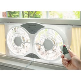 Comfort Zone Cz310r 3 Speed Reversible Twin Window Fan With Remote