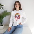 thumbnail image 2 of Rainbow Heart Sweatshirt, Floral Heart Sweatshirt, Floral Love Sweatshirt, Valentine's Day Sweatshirt, Rainbow Heart Floral Sweatshirt 106, 2 of 36