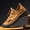 Light Brown, variant on Men's Breathable Mesh Leather Closed-Toe Outdoor Hiking Sandals