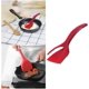 thumbnail image 4 of Espátula doble para huevo frito, clip antiadherente para alimentos 2 en 1, volteador de huevos de silicona, abrazadera para pan, pinzas para pala de barbacoa para agarrar y voltear alimentos (rojo), 4 of 5