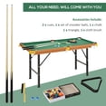 thumbnail image 3 of Soozier 55" Mini Pool Table Portable Billiard Table Includes Cues, Ball, Chalk, Rack, Green, 3 of 7