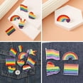 thumbnail image 3 of Paquete de 10 pines de arco iris, pin de orgullo, pines para ropa, insignia de orgullo, pin de esmalte de bandera lesbiana, pin de solapa, insignia de arco iris Fokelyi WLJ-5100, 3 of 4