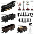 thumbnail image 2 of Model Train Set for Boys - Metal Alloy Electric Trains w/Steam Locomotive,Oil Tank Train,Cargo Cars & Tracks,Train Toys w/Smoke,Sounds & Lights,Christmas Toys for 3 4 5 6 7+ Years Old Kids, 2 of 10