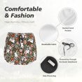 thumbnail image 6 of Lsque Rabbits on Floral Printed Women's Running Shorts with Liner Pockets,Elastic Quick Dry Workout Athletic Gym Yoga Shorts,Womens High Waist Shorts-Small, 6 of 9