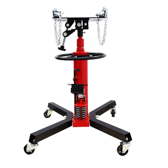 INTBUYING 1300lbs Auto Car 2 Stage Hydraulic Transmission Jack Tool with 360°Rotary Wheels Double Pump