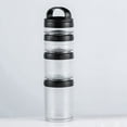 thumbnail image 5 of 4X Recipientes Apilables para Meriendas para NiñOs y Adultos, 4 Vasos Apilables para Meriendas para Escuela y Viajes, Negro Transparente, 5 of 5