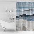 thumbnail image 4 of Small Stall Shower Curtain 36x72 Inch Narrow Half Size Blue Ombre Bath Curtains Bathroom Decor Modern Contemporary Oil Painting Waterproof Fabric Shower Curtain Set with Hooks 36 Inch, 4 of 6