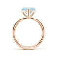 thumbnail image 2 of Angara Natural 1.8 Ct. Aquamarine Solitaire Ring in 14K Rose Gold for Women (Ring Size: 6.5), 2 of 8