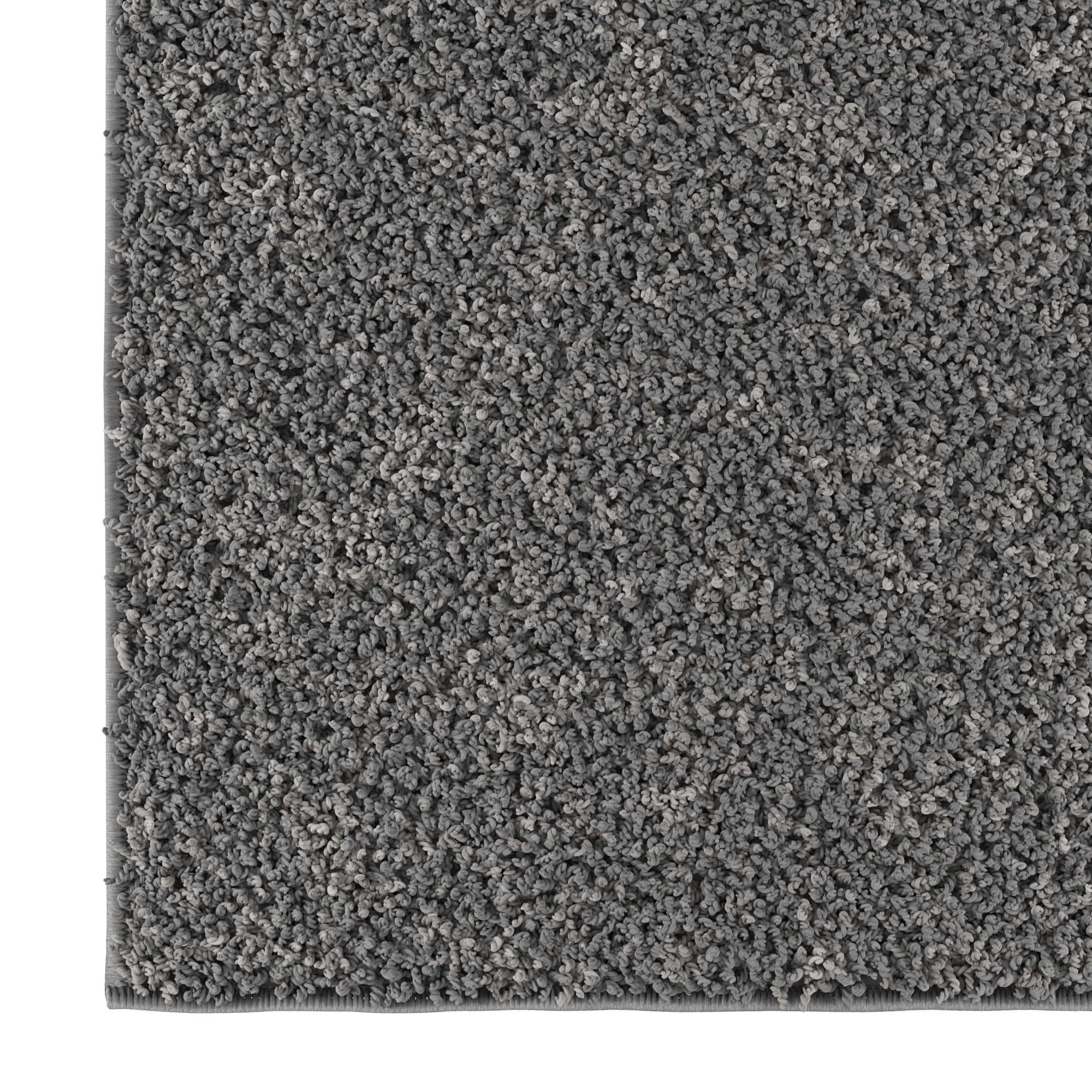 Ottomanson Oversized Shag Rug 7'10" x 21' – Plush Non-Slip Carpet for Living Room, Large Spaces, Gray