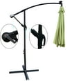 thumbnail image 5 of Aukfa 10ft Patio Solar LED Lighted Outdoor Umbrellas with Cross Base for Market Beach Pool - Green, 5 of 8