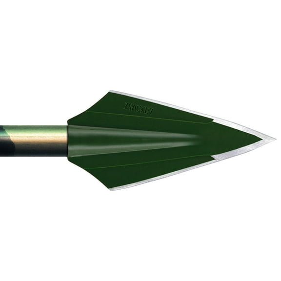 Zwickey Archery Eskilite 2 Blade Broadhead (3 Pack), Green, 110 Grain