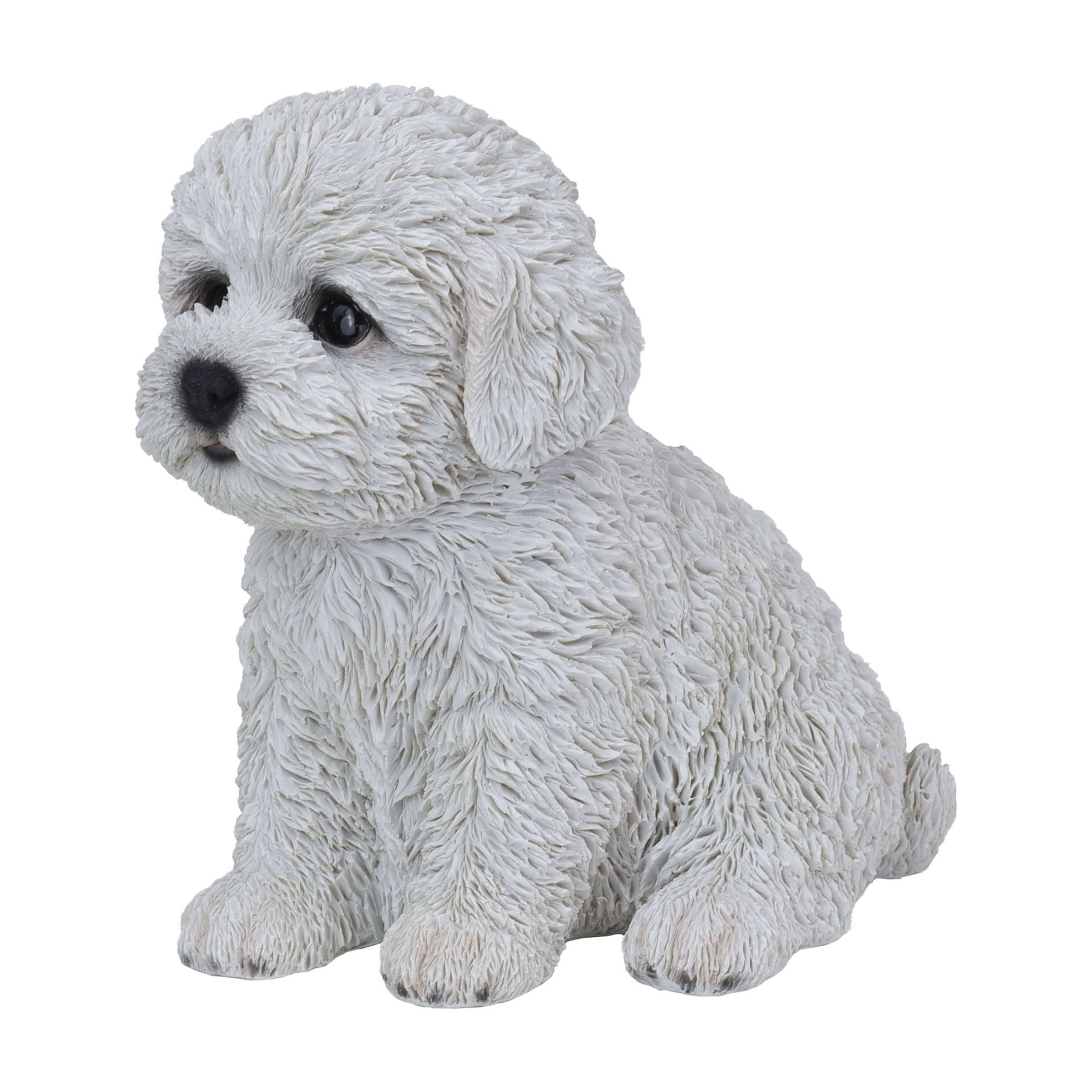 SOREAL White Baby Bichon Frise | Handpainted Decorative Puppy Statue for Home & Garden Decor | Premium Polyresin Dog Statue | Gift for Dog Lovers | Weather-Resistant Indoor/Outdoor Decor