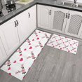 thumbnail image 2 of Pioneer Flower Floral Print Pattern Kitchen Rugs Sets Of 2, Anti Fatigue Non Slip Washable Floor Mats for Kitchen Sink Laundry, 17X30 Inch + 17X47 Inch, 2 of 6