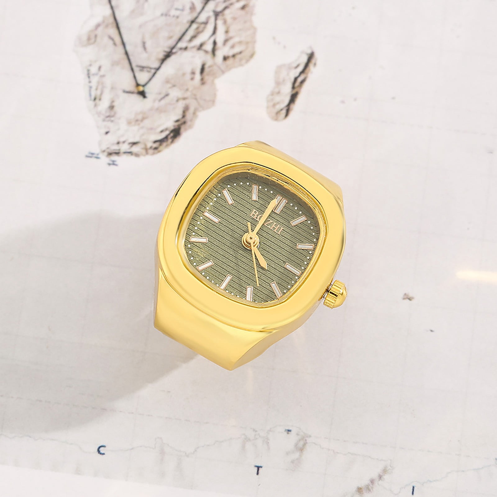 Men Women Finger Watch Stretchy Band Elastic Round Simple  display picture 1