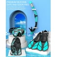 thumbnail image 2 of Gintenco Snorkel Set for Adult,4 in 1 Snorkel Set with Panoramic View,snorkeling gear for adults,Snorkeling and Travel Bag for Swimming GR-L, 2 of 7