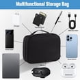 thumbnail image 4 of Organizador de Cables, Estuche Organizador Electrónico Bolsa de Viaje Universal Accesorios de electrónica Estuches para Cables, Cargadores, Auriculares, Mouse, Power Bank, Tarjeta SD (Negro), 4 of 4