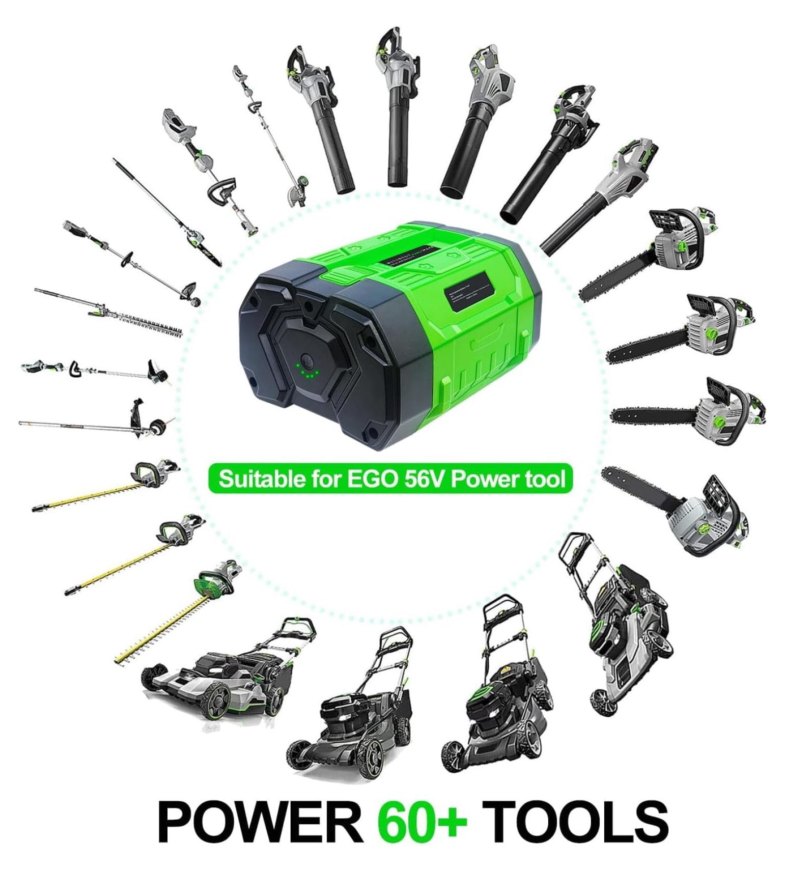 56V 9000mAh Replacement Battery for EGO BA2800T BA1400T BA4200T BA5600T Tools - 9.0Ah Lithium Ion Power