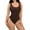 Brown, variant on Sleeveless Seamless Sculpting Thong Bodysuit for Women Tummy Control Shapewear tight for her sculpting slimming (Black, XXL)