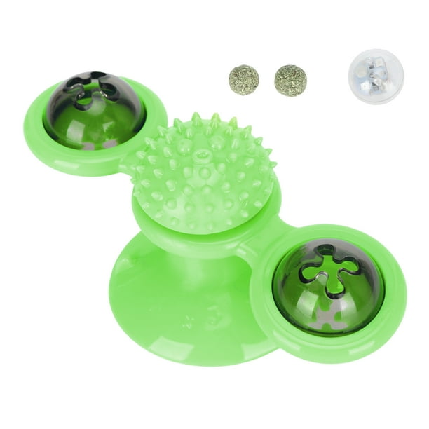 Juguete para gatos con molino de viento, plataforma giratoria, juguetes interactivos para gatos, juguete interactivo para mascotas, plataforma giratoria para gatos, juguete resistente y resistente Jadeshay A
