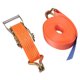 thumbnail image 4 of Correas de amarre de carga con trinquete, 5000 kg, resistentes, retráctiles, con ganchos en forma de J, 5 T x 8 m, color naranja, 4 of 15