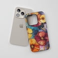 thumbnail image 3 of Floral Watercolor For All iPhone Series Protective Phone Case Abstract Art Multi-Color, 3 of 7
