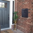 thumbnail image 2 of Fine Art Lighting Galvanized Steel Wall Mount Mailbox with Key Lock. Color: Black Sand Grain. Large Capacity, Vertical Residential Decorative, 2 of 7