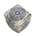 thumbnail image 6 of Pasargad Home Grandcanyon Cotton Jacquard Pouf Navy, 6 of 6