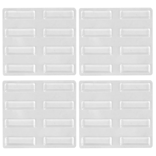FONDOTIN 5Sheets Clear Wall Protector Transparent Silicone Rectangular 4.3x3.9x0.2in for Furniture and Wall Protection