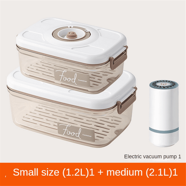 Smart Automatic Vacuum Sealer with Vacuum Seal Food Storage Container Set 1.2L/2.1L Vacuum Fresh-Keeping Box Sealed Jar