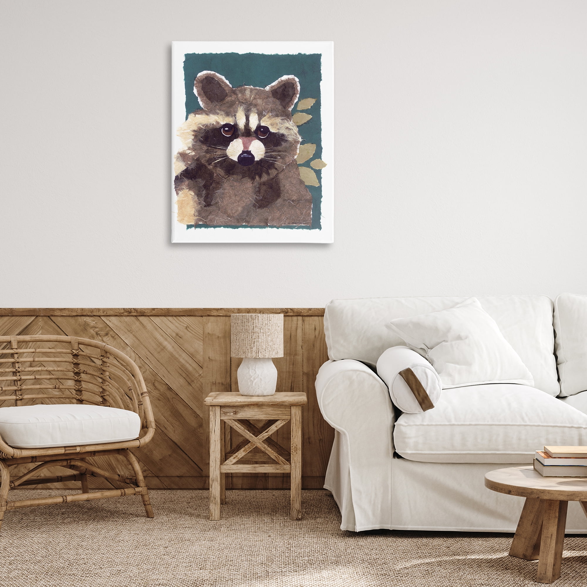 Stupell Industries Forest Animal Raccoon Animals & Insects Painting Gallery Wrapped Canvas Art Print Wall Art, 30 x 40