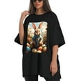 thumbnail image 4 of Plus Size Shirt for Women Black Tops for Women Short Sleeves Shirt for Women Easter T Shirt Crewneck Shirt for Women XS, 4 of 5