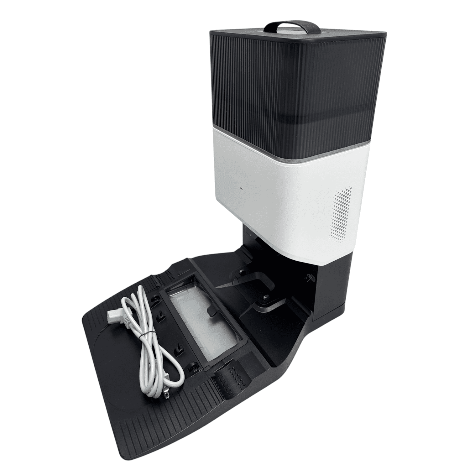 Self-Empty Clean Base Station Compatible With Roborock Q5 Max+, Q5 Pro+, Q5 DuoRoller+, Q8 Max, Q8 Max+ Robotic Vacuum Cleaners - Auto Dust Disposal Dock with Charging - White