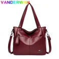 thumbnail image 2 of Bolsos de mano de cuero suave de marca genuina con asa superior, bolsos de mano para mujer, bolsos cruzados de hombro para mujer, bolso de mensajero de gran capacidad, bolso grande, 2 of 5