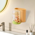thumbnail image 6 of CarpNettore Cartoon Toothbrush Holder Cute Toothpaste Storage Box Rinsing Cup Stand for Home Orange, 6 of 9