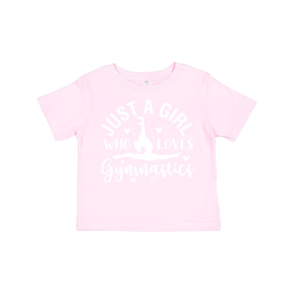 Inktastic Just a Girl Who Loves Gymnastics Girls Toddler T-Shirt