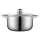 thumbnail image 1 of 1 olla de acero inoxidable para sopa, multifuncional, color plateado., 1 of 4