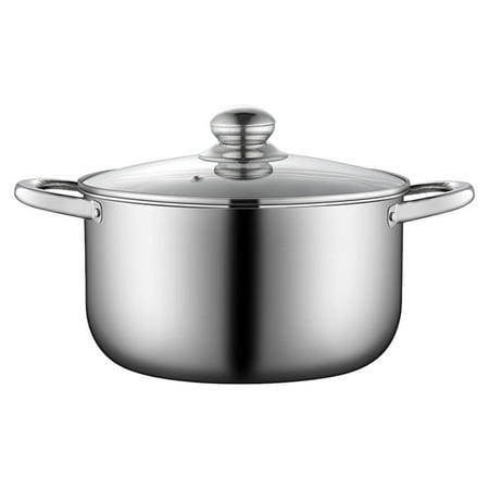 

1pc Stainless Steel Cookware Soup Pot Multi-functional Pot Kitchenware (Silver)