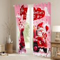 thumbnail image 3 of Homewish Kawaii Gnome Curtains Pack of 2 (42x84 Each),Romantic Valentine'S Day Curtains Blackout,Red Pink Loves Bedroom Curtains For Men Women,Microfiber Bedroom Decor, 3 of 6