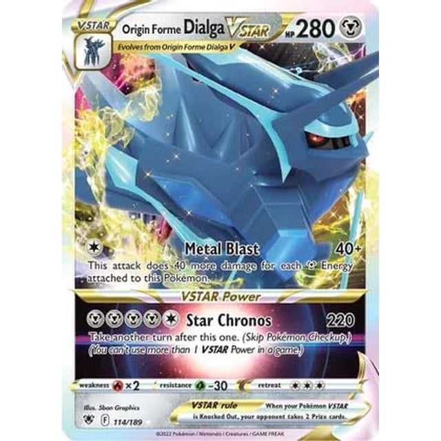 Tarjeta coleccionable Pokémon Origin Forme Dialga VSTAR 114/189