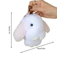 thumbnail image 5 of Soft Plush Bunny Keychain - Adorable Long Ear Rabbit Fluffy Pom Pom Key Ring for Women Girls, Cute Stuffed Animal Toy Bag Charm for Backpack Purse Handbag Decor, 5 of 8