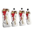 thumbnail image 4 of 4x Golf Club Head Covers Golf Wood Headcover Protector Head Covers Guard Fashion with Number Tag for Golfer Gift Unisex Accessories Dog White, 4 of 10