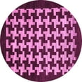 thumbnail image 1 of Ahgly Company Indoor Round Abstract Pink Modern Area Rugs, 3' Round, 1 of 4