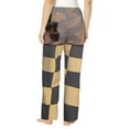 thumbnail image 3 of Picia Chess Board With Pawns Womens Soft Woven Cotton Elastic Waistband Sleep Pajama Pant Lounge Sleep Pant With Pockets And Drawstring-XX-Large, 3 of 9
