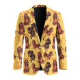 thumbnail image 5 of HELLHERO Dachshund Pattern Polyester Men Blazer with With Pockets, Lightweight Slim Fit Suit Jackets for Summer, 5 of 8