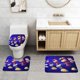 thumbnail image 2 of Rayman Juego de 3 alfombras de baño de coral fleece: tapete de baño + alfombra de inodoro en forma de U + funda de tapa de inodoro en forma de O, 2 of 6