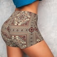 thumbnail image 2 of KLL Fashion Tatreez1 Pattern Workout Shorts for Women Scrunch Short Gym Yoga Running Sport Active Exercise Fitness Shorts, 2 of 5