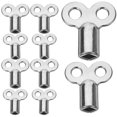 thumbnail image 1 of RUNROTOO 10pcs Radiator Ventilation Valve Key Kit Alloy Silver for Homeowners Valve Adjustment, 1 of 7